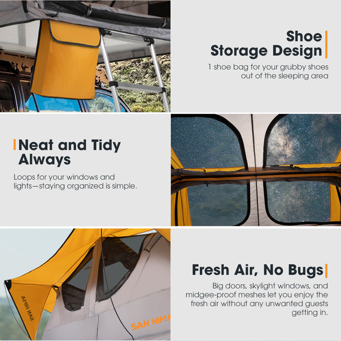 Alpine Roof Top Tent With Ladder Outdoor Camping Waterproof Car 4Wd 4X4