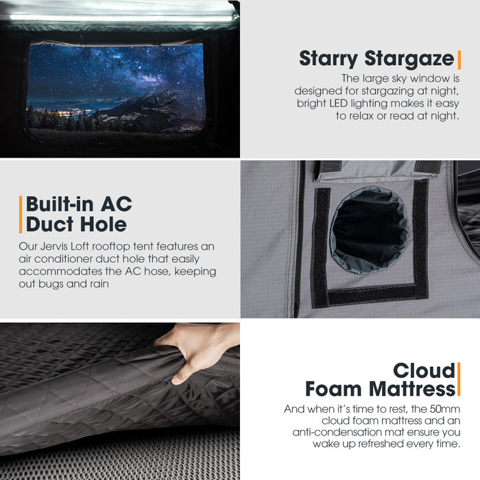 Jervis Loft Rooftop Tent Pop Up Hardshell With Ladder Waterproof 4X4