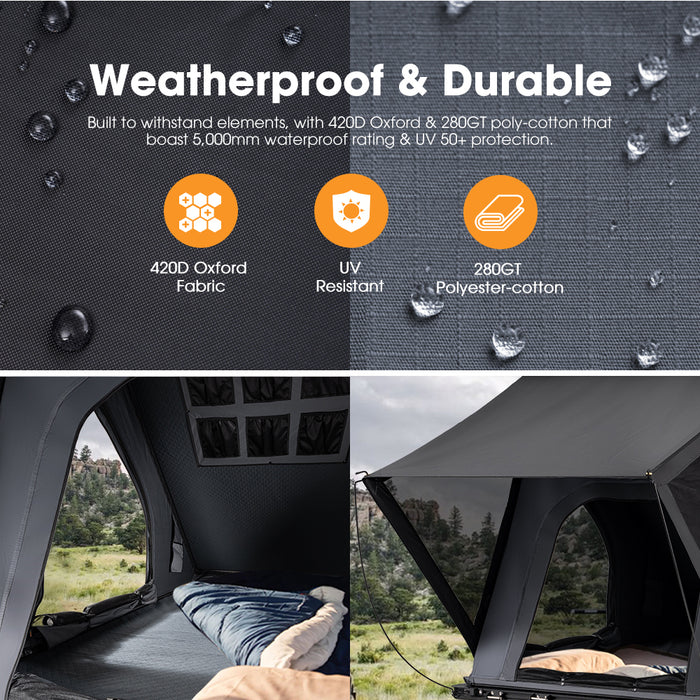 Kalbarri Lite Rooftop Tent Hardshell With Ladder Camping 4X4 4Wd