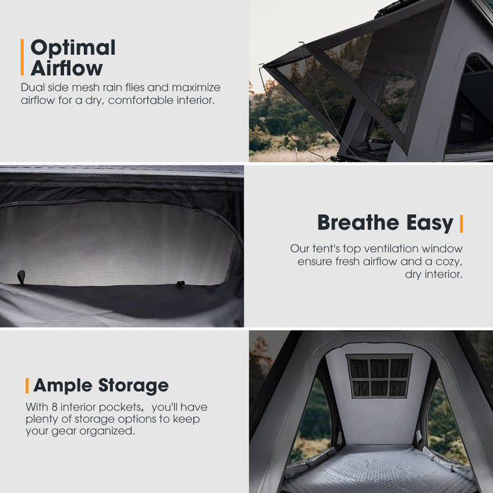 Kalbarri Lite Rooftop Tent Hardshell With Ladder Camping 4X4 4Wd