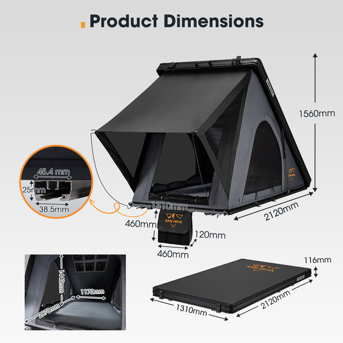 Kalbarri Lite Rooftop Tent Hardshell With Ladder Camping 4X4 4Wd