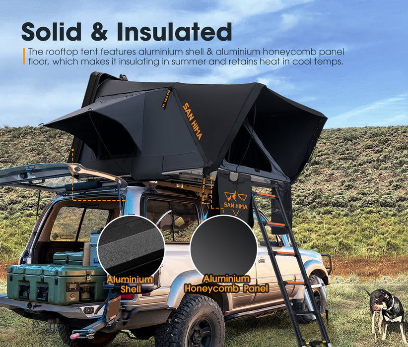 Jervis Pro Roof Top Tent Hardshell Side Opening With Ladder Camping 4Wd