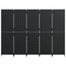 Room Divider 5 Panels Black Poly Rattan Tlptan