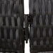 Room Divider 6 Panels Black Poly Rattan Tlptln