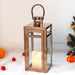 Rose Gold Candle Hanging Lantern for Indoor Outdoor Home