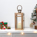 Rose Gold Candle Hanging Lantern for Indoor Outdoor Home