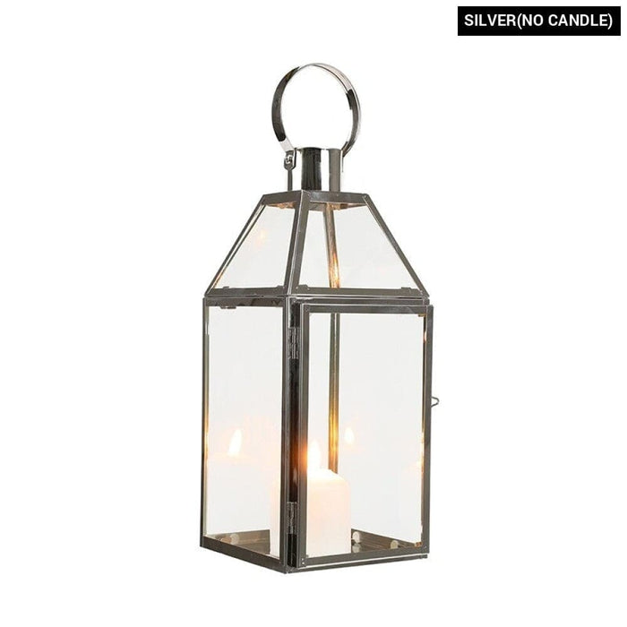 Rose Gold Stainless Steel Candle Holder Lanterns