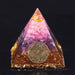 Rose Quartz Healing Orgone Pyramid With Om Symbol Energy