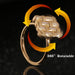 Rotatable Anti Stress Anxiety Rings 18k Gold Plated Square