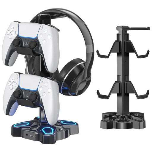 Rotatable Type-c Controller Headset Stand with 9 Light