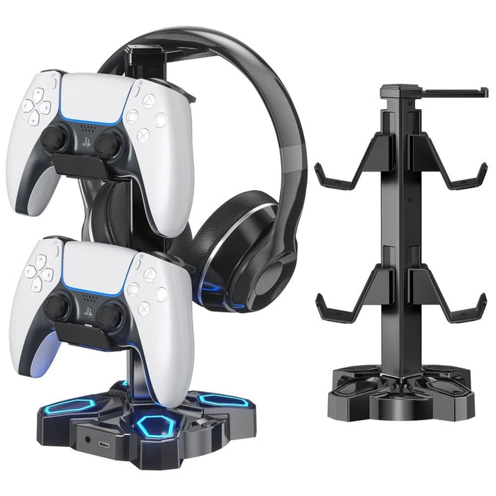 Rotatable Type-c Controller Headset Stand with 9 Light