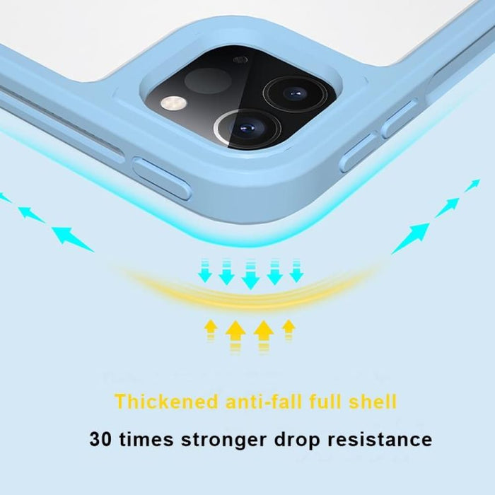 Rotating Clear Back Smart Tablet Case For Ipad Pro 12.9