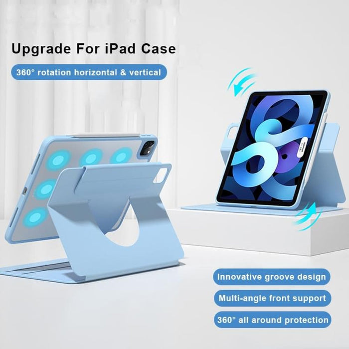 Rotating Clear Back Smart Tablet Case For Ipad Pro 12.9