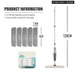 Rotating Spray Mop with Reusable Microfiber Pads for Floor
