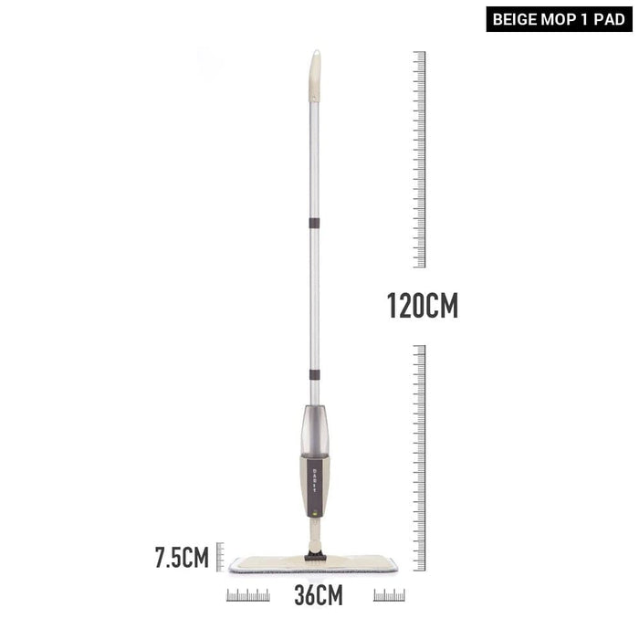 Rotating Spray Mop with Reusable Microfiber Pads for Floor