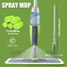 Rotating Spray Mop with Reusable Microfiber Pads for Floor