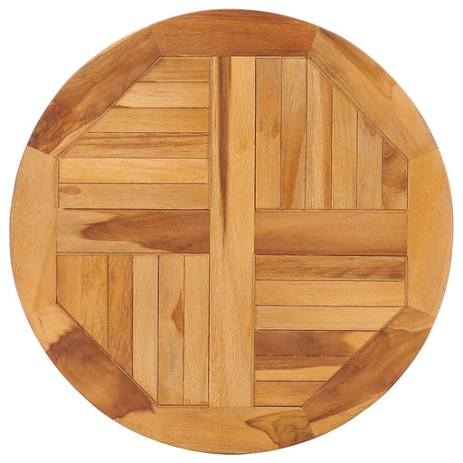 Rotating Table Disk Solid Teak Wood Aktnl