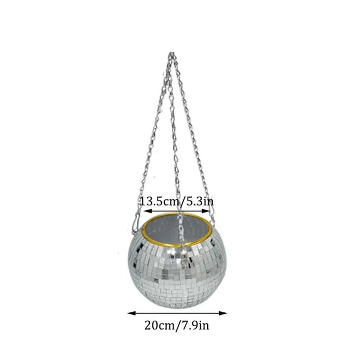 Round Disco Ball Hanging Planter For Succulents