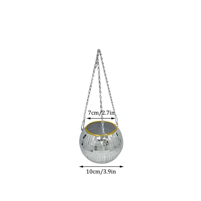Round Disco Ball Hanging Planter For Succulents
