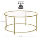 Round Glass Top Coffee Table With Metal Frame