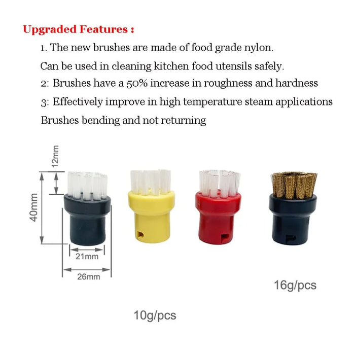 Round Nozzle Head Cleaning Brushes For Karcher Steam Cleaner