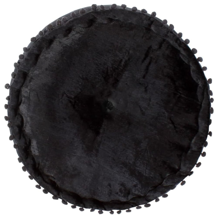 Round Pouffe Velvet 40x20 Cm Anthracite Xniplp