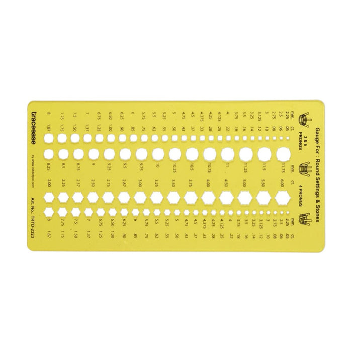 Round Settings and Stone Gauge Jewellery Templates Drafting