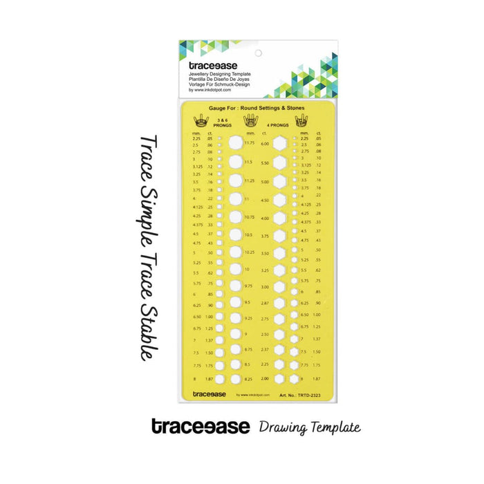 Round Settings and Stone Gauge Jewellery Templates Drafting