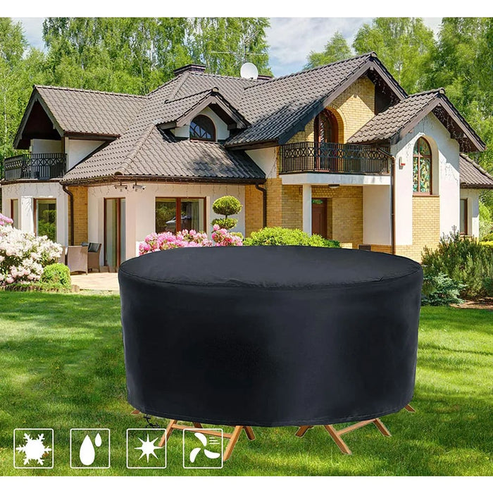 Round Table Outdoor Garden Furniture Rain Cover Waterproof
