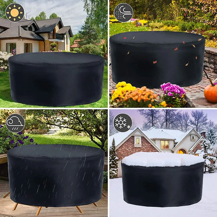 Round Table Outdoor Garden Furniture Rain Cover Waterproof