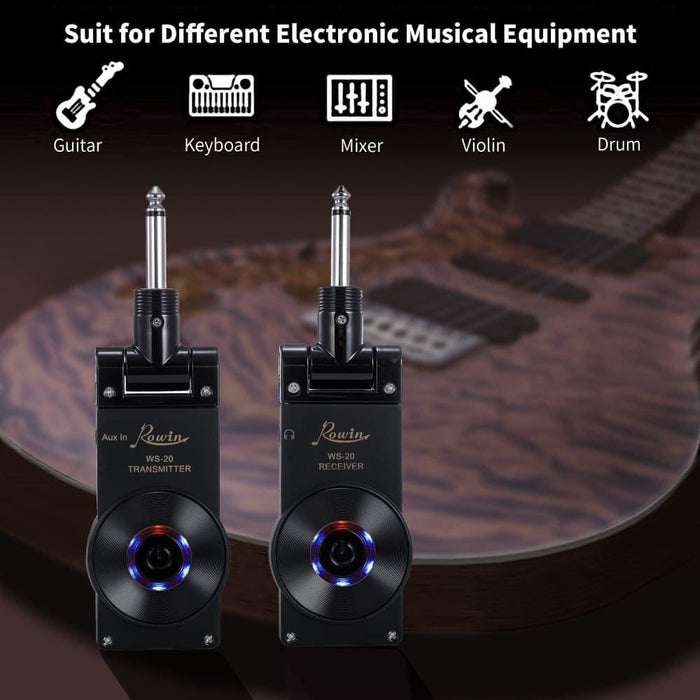 Rowin Ws-20 2.4g Wireless Guitar System Rechargeable