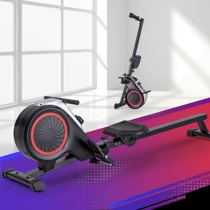 Rowing Machine 16 Levels Foldable Magnetic Rower Gym Cardio