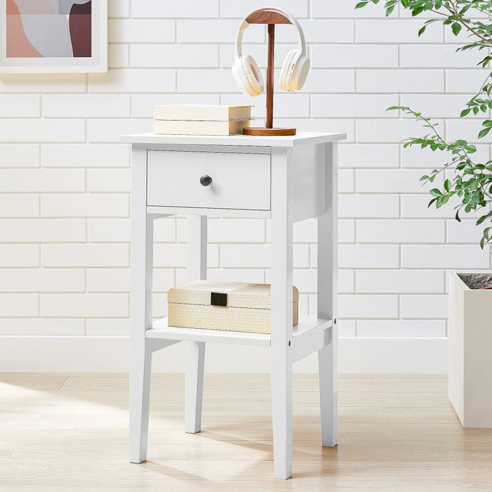 Rue Bedside Table - White