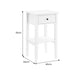 Rue Bedside Table - White