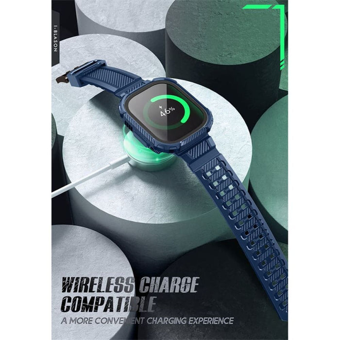 Rugged Durable Band with 2-pack Built-in Tempered Glass