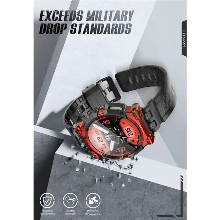 Rugged Durable Tpu Watch Band with 2-pack Tempered Glass