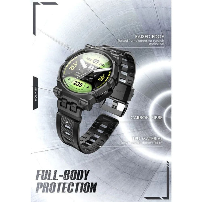 Rugged Durable Tpu Watch Band with 2-pack Tempered Glass