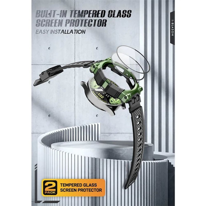 Rugged Durable Tpu Watch Band with 2-pack Tempered Glass