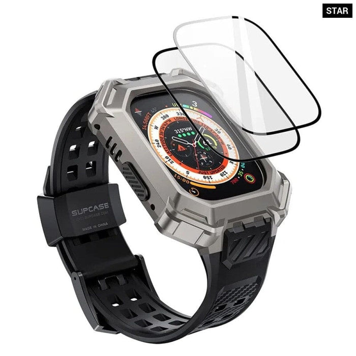 Rugged Protective Metal Case with 2 Screen Protector Band