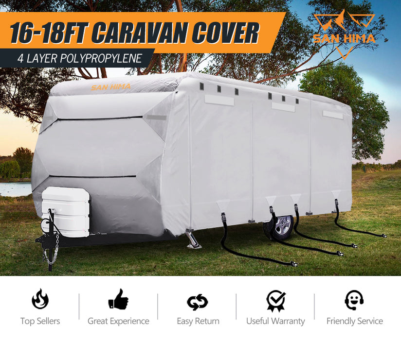 16-18Ft Caravan Cover Campervan 4 Layer Heavy Duty Uv Carry Bag Covers