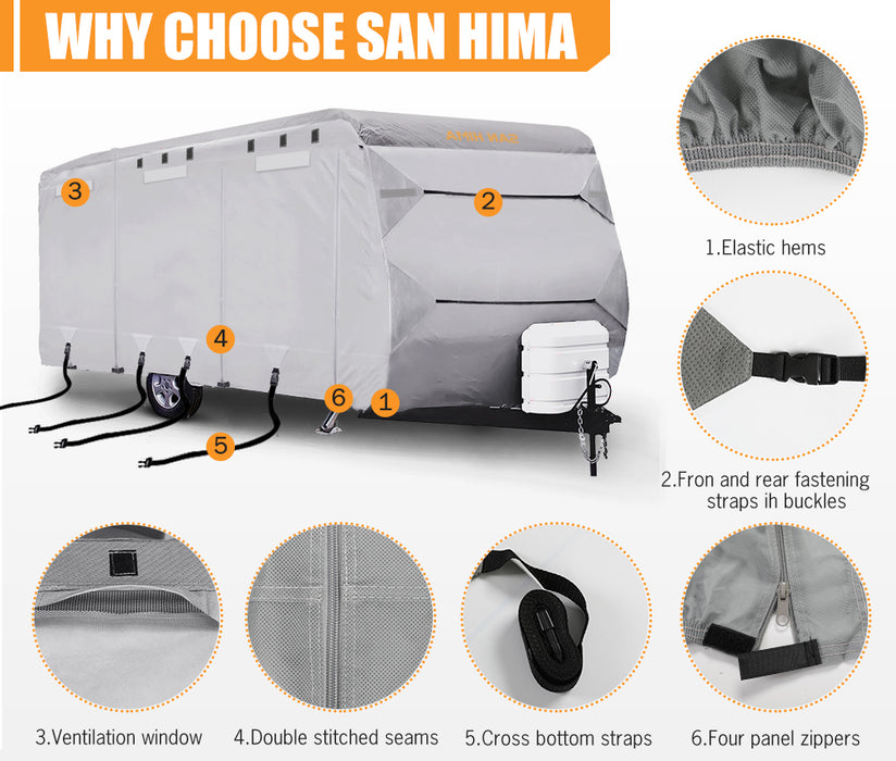 16-18Ft Caravan Cover Campervan 4 Layer Heavy Duty Uv Carry Bag Covers