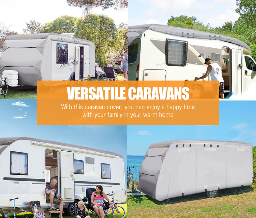16-18Ft Caravan Cover Campervan 4 Layer Heavy Duty Uv Carry Bag Covers