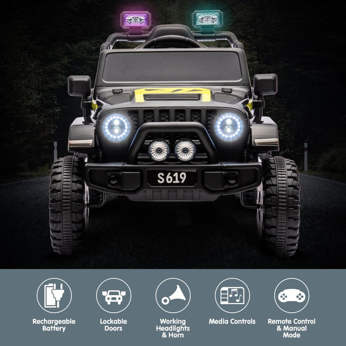 S619 Gravity Kids Electric Ride on Car - Black