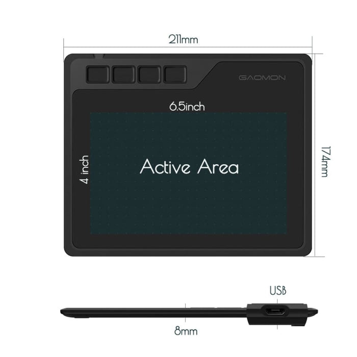 S620 6.5 x 4’ Digital Graphic Tablet for Drawing Painting &