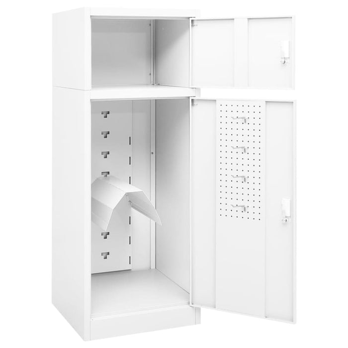 Saddle Cabinet White 53x53x140 Cm Steel Ttkpkk