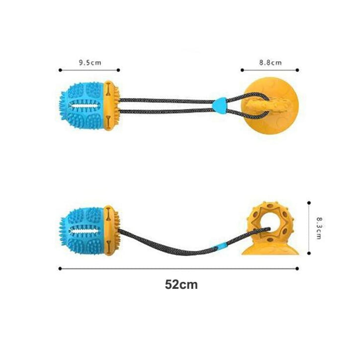 Safe Tug of War Teeth Cleaning Suction Cup Dog Toy