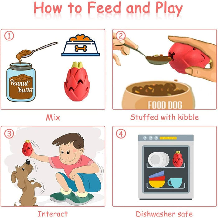 Safe Teething Pitaya Dog Chew Treat Toys for Small Medium