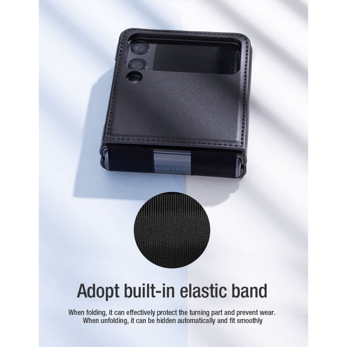 For Samsung Galaxy Flip4 Case Pu Leather Back Cover