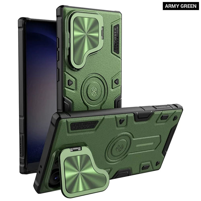 For Samsung Galaxy S24 Ultra Camshield Armor Prop Flip Lens