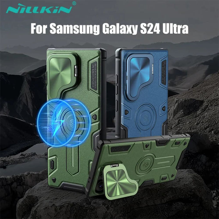 For Samsung Galaxy S24 Ultra Camshield Armor Prop Flip Lens